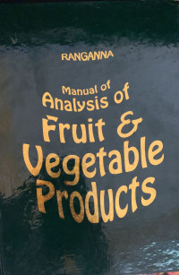 Image of Manual of Analysis of Fruit & Vegetable Products