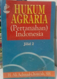 Image of Hukum Agraria (Pertahanan Indonesia) Jilid 2